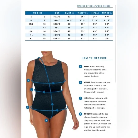 Maxine of Hollywood Ruffle Top One Piece Black & Brown Swimsuit size L/XL - Picture 10 of 10